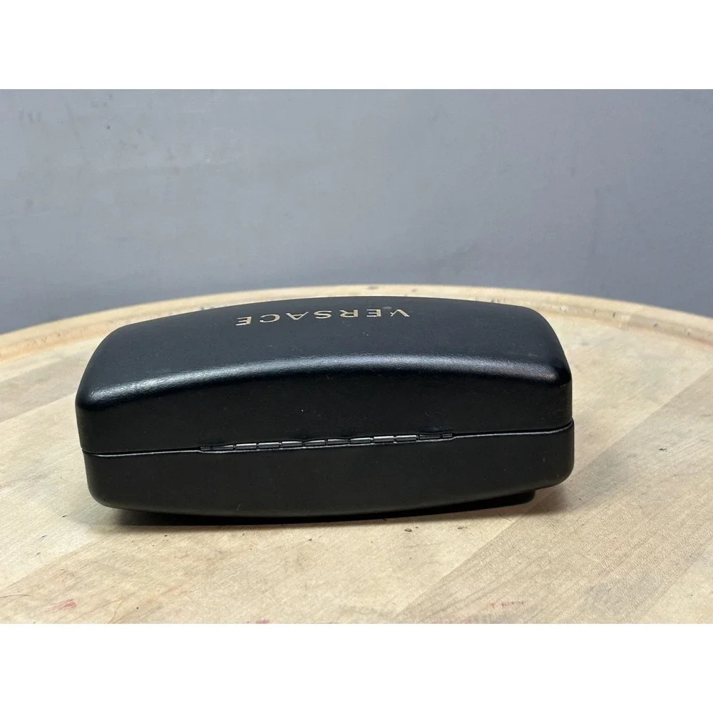Versace Black Hard Eyeglasses Sunglasses Case‎ Logo Clamshell Holder Box